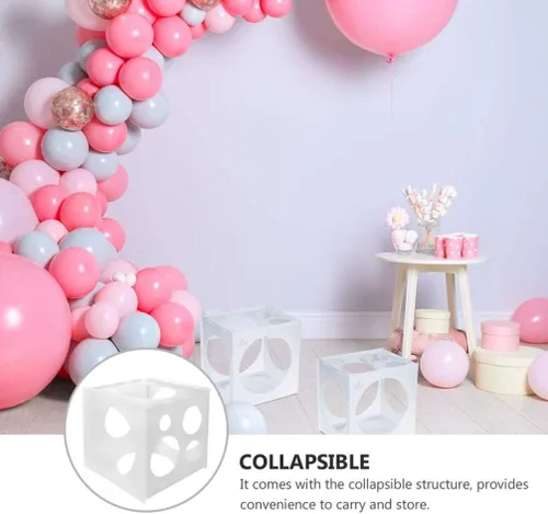 Vista 8 de ABOOFAN Caja de medición de globos de plástico de 11 agujeros, herramienta de medición de tamaño de globo para decoración de globos, arcos