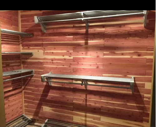 Vista 8 de EZ Shelf - Organizador de armario para caminar, paquete de 5, estantes de armario con barra para colgar (cada uno de 40.5 a 73 pulgadas) - Ampliable