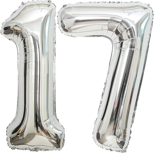 Vista 22 de Globos de 0 números plateados 0 globos de número 40 pulgadas número 0 globos de aluminio Mylar