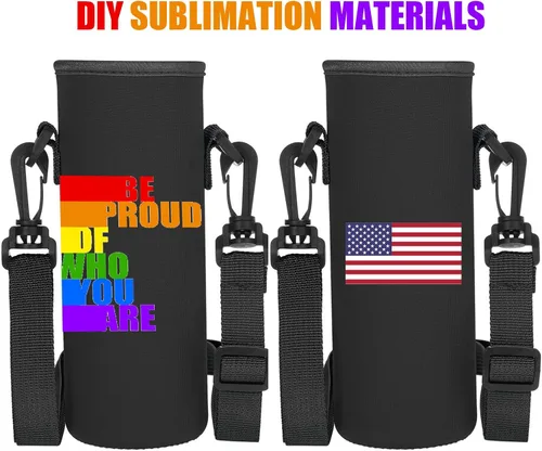 Vista 3 de Rtteri 6 bolsas de neopreno para botellas de agua con correa ajustable para el hombro, aislante de 32 onzas, funda para botella de agua, funda