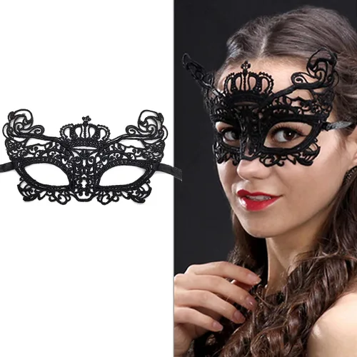 Vista 4 de Paquete de 3 máscaras venecianas de encaje para mujer, para Halloween, Navidad, fiesta veneciana