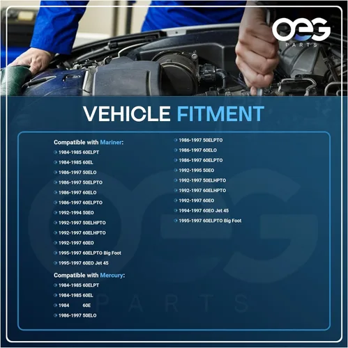 Vista 4 de OEG Parts - Nuevo arrancador compatible con Mercury Mariner 40-70HP 1974-1994 5044369, 5073521, SM47764, SM48203, 50-44369A1, 20513538TBA