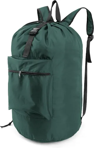 Vista 15 de BeeGreen Bolsa de lavandería con correas ajustables para el hombro, artículos esenciales para dormitorio universitario con cierre de cordón