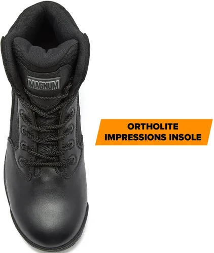 Vista 4 de MAGNUM Stealth Force - Botas tácticas negras impermeables de 6 pulgadas, botas militares de cuero para hombre
