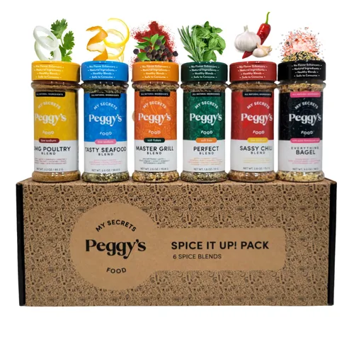 Vista 8 de My Secrets Peggy's Food Everything Bagel Seasoning - Mezcla prémium con sal rosa del Himalaya, semillas de amapola y ajo, cobertura crujiente