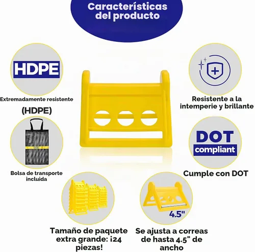 Vista 4 de Paquete de 24 Protectores de Esquina de Borde con Estuche de Transporte para Envío de Carga de Camión de Plataforma - Protectores de Plástico