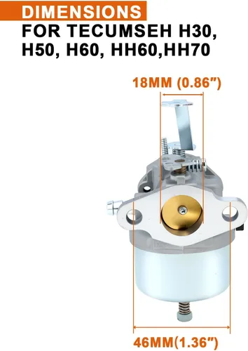 Vista 2 de Savior 632272 Carburador compatible con Tecumseh H30 H50 H60 HH60 632230 632631 631067 632235 631867 632019A 632019 631828 632076 63106 7A 5HP 6HP