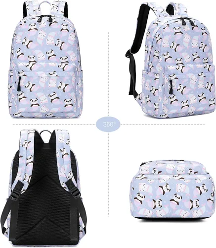 Vista 4 de Ecodudo - Morral ligero para niños y niñas, lindas mochilas escolares con lonchera