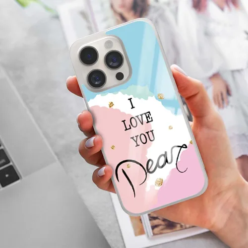 Vista 7 de Fundas de teléfono Love para mujeres aplicables a iPhone 11, 12, 13, 14 Pro Max Plus Mini, Samsung Galaxy S20 S21 S22 S23 (azul rosa te amo)
