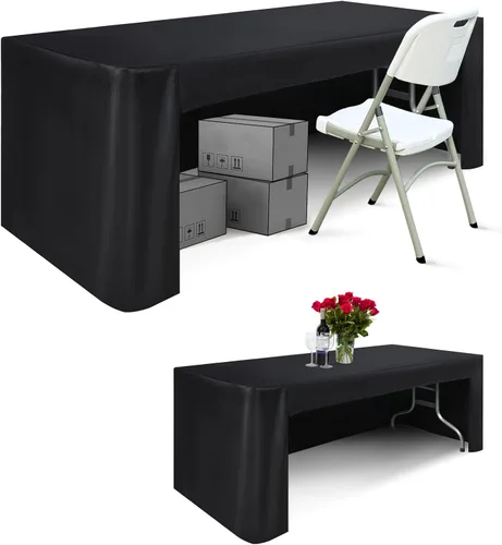Vista 14 de ABCCANOPY Mantel rectangular de 6 pies para mesas rectangulares, de poliéster, lavable, para banquetes, bufé, fiestas, vacaciones, cenas, bodas