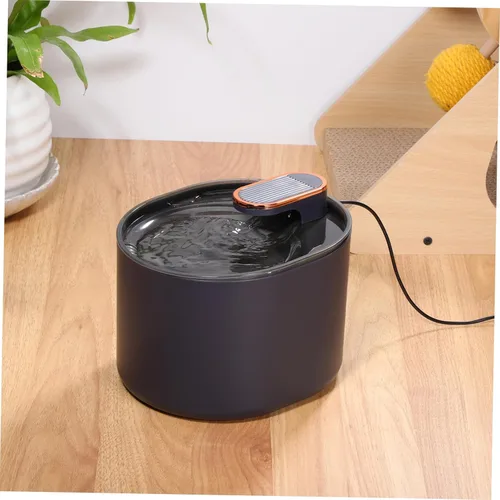 Vista 2 de Alimentador de agua eléctrico automático para mascotas, fuente de consumición para perros y gatos, con filtro, operación silenciosa, luz LED