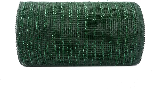 Vista 12 de YYCRAFT cinta metálica de malla de poliéster para decoración y manualidades, 10 yardas Rosa