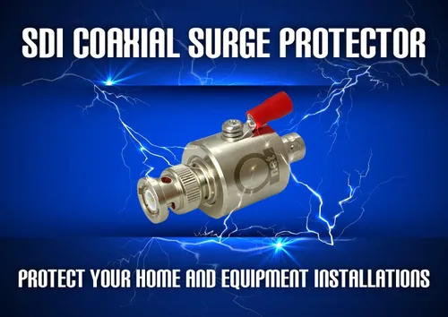 Vista 4 de Protector de sobretensiones coaxial SDI – Solución fiable y fácil de instalar para golpes de rayos y sobretensiones – Compatible con múltiples