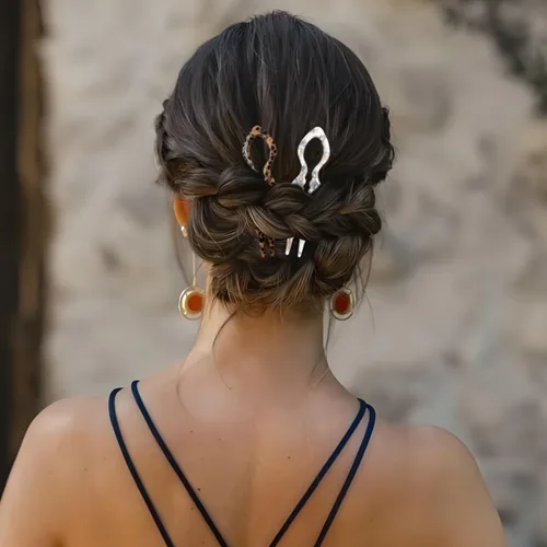 Vista 2 de 4 horquillas para el cabello para mujer, horquilla francesa en forma de U, horquilla francesa para el cabello, accesorios elegantes para el cabello