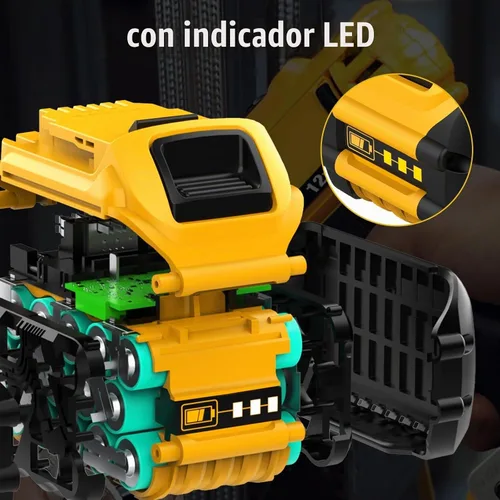 Vista 6 de Paquete de 2 piezas de repuesto para batería Dewalt 20V/60V Max DCB612