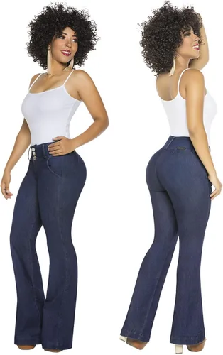 Vista 7 de equilibrium J8915 - Jean Colombiano Bootcut para Mujer - Jean Curvy Stretch Mid Rise - Jean Colombiano Levanta Cola