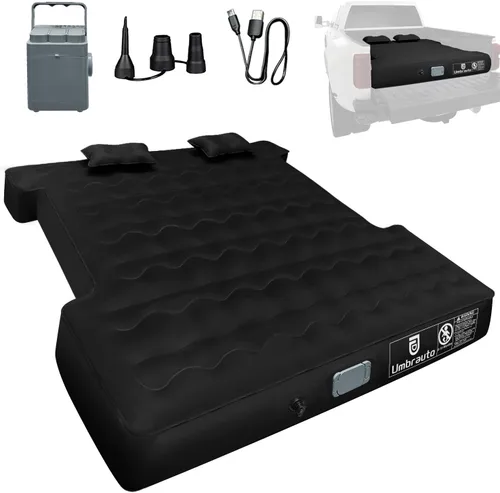 Vista 10 de Colchón de aire Umbrauto para camas de camión cortas de tamaño completo de 5.5-5.8 pies, colchón de aire inflable para tienda de camión con bomba