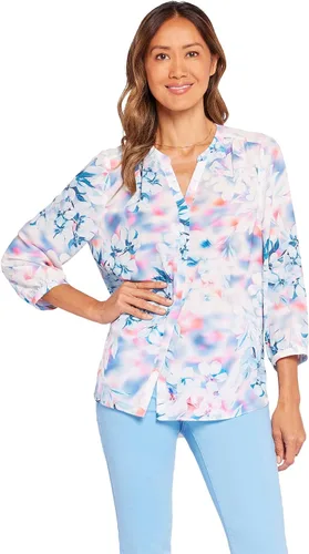 Vista 52 de Blusa petite para mujer con manga 3/4 de la marca NYDJ Alicia Glen