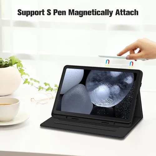 Vista 8 de Fintie Funda para Samsung Galaxy Tab S6 Lite 10.4 Pulgadas 2024/2022/2020 con Soporte para S Pen, Funda Trasera de TPU Blanda con Visor Multiángulo