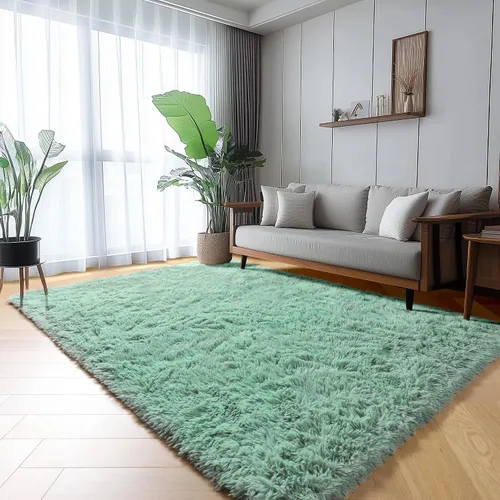 Vista 48 de ONASAR - Alfombra de pasillo negra de 2 x 6 pies, esponjosa, lavable, ultrasuave, afelpada, peluda, tapete para bebés, dormitorio de niños, armario