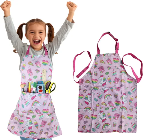 Vista 16 de Delantal para niños - cocina, jardinería, artista, pintura, limpieza, horneado, cerámica, chef, cocina, regalo para niños, niñas
