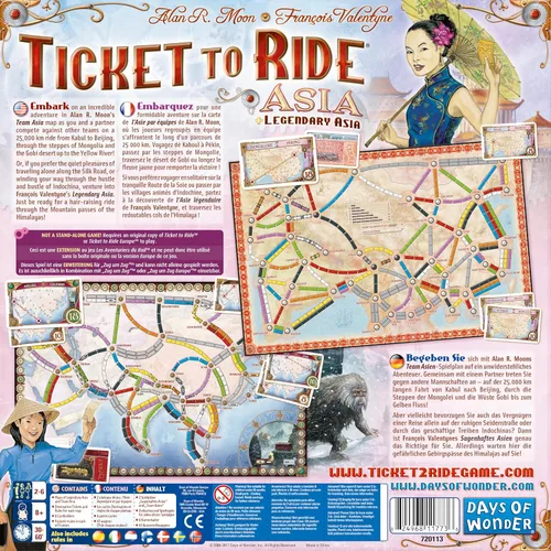 Vista 4 de Ticket to Ride Asia: colección de mapas, volumen 1