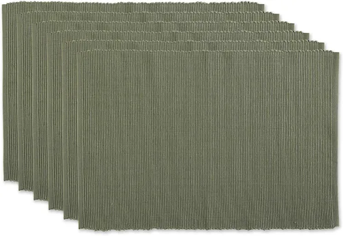 Vista 15 de DII - Juego de manteles individuales (100% algodón, acanalado) para uso diario, 13x19, Aqua, 6 piezas
