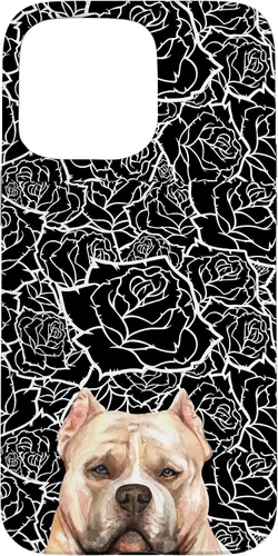 Vista 31 de American Bulldog Bully Dog Rose Flower Black White Pattern Case for iPhone 17