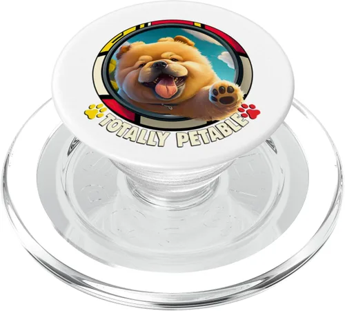 Vista 7 de Chow Chow Owner diseño con un PopGrip estándar Totally Petable Chow Chow PopSockets