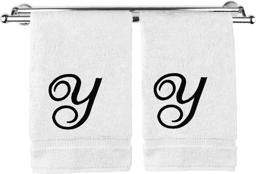 Vista 50 de Toalla de mano con monograma, regalo personalizado, 16 x 30 pulgadas, extra absorbente, 100% algodón turco, acabado de rizo suave, para baño, cocina