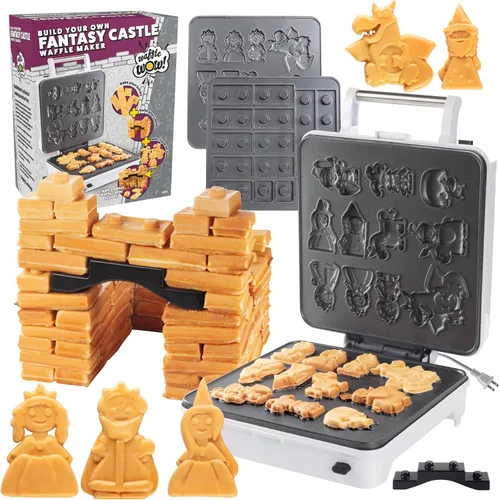 Vista 7 de Fantasy Castle Waffle Maker- Hornear y construir castillo de gofres o panqueques Shaped Like Bricks Knights Princesses Dragons & More- Electric