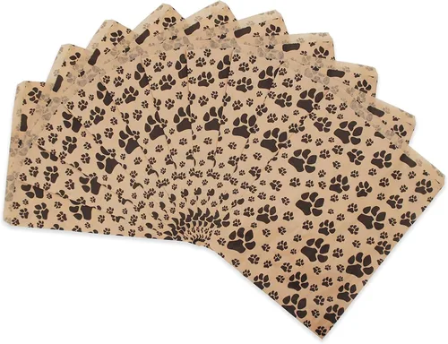 Vista 6 de CuteBox Pawprint - Bolsas de regalo de papel plano Kraft para manualidades, recuerdos de fiesta, venta al por menor, mercancía, ferias comerciales