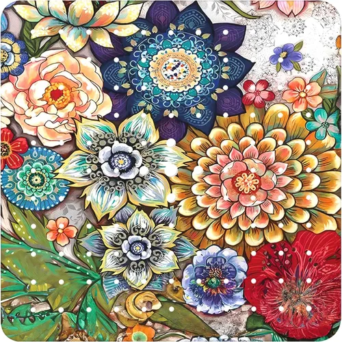 Vista 32 de Alfombra para Bañera Antideslizante, Alfombra Bohemia Cuadrada para Bañera y Piso de Ducha con Ventosas para Adultos, Niños y Ancianos, 21 x 21