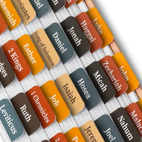 Vista 24 de Mr. Pen - Pestañas de la Biblia, 75 pestañas, tierra otoñal, letras doradas en relieve Laminated Bible Tabs for Women and Men, Bible Tabs for