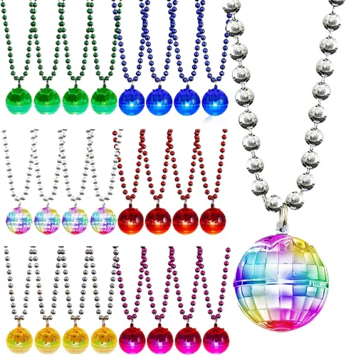 Vista 11 de Henoyso - 6 collares de discoteca iluminados para Halloween, colores mezclados Color mixto