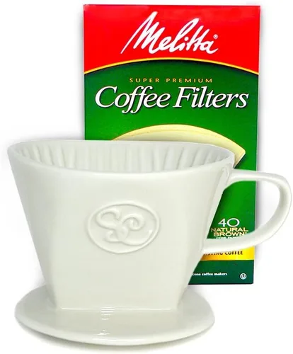 Vista 12 de Simply Charmed Dachshund - Café de cerámica para verter o gotear con caja completa de 40 filtros Melitta Brown tamaño #2