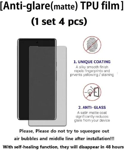 Vista 3 de [2 juegos de 9 piezas] Protector de pantalla para Samsung Galaxy Z Fold 5 5G 2023 Premium TPU con protector de bisagra