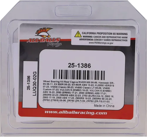 Vista 7 de All Balls Racing 25-1386 Kit de rodamientos de rueda compatible con/reemplazo para Kawasaki