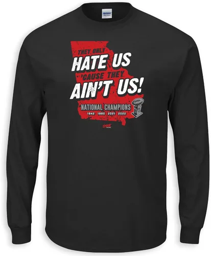 Vista 6 de ¡Solo nos odian porque no son como nosotros! Camiseta para fanáticos del Georgia College (SM-5XL)