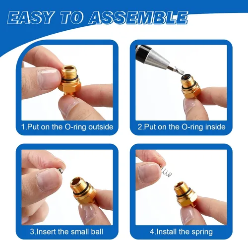 Vista 6 de Enhon Kit de inyector químico de tubo de sifón, manguera de sifón para lavadora a presión con filtro, kit de inyector de jabón químico compatible