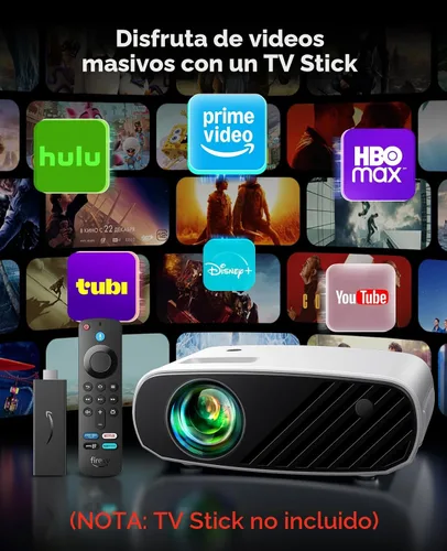 Vista 3 de Elephas – 2020 Mini Proyector de Película, 5000 LUX Full HD 1080P Proyector de Video, con 50,000 Horas de Vida de la Lámpara LED y Pantalla de 200