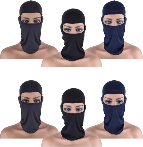 Vista 4 de 6 Pieces UV Sun Protection Cooling Bandana Men Balaclava Full Face Covering Neck Gaiter Scarf Hood Outdoor Cycling Running
