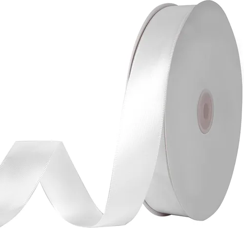 Vista 6 de Cinta de satén negra de doble cara de 1 pulgada (1.0 in de ancho) para envolver regalos, decoración de boda, hacer lazos, costura, manualidades