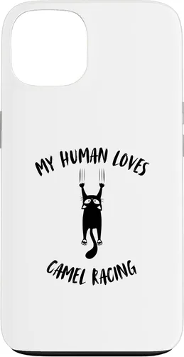 Vista 7 de My Human Loves Camel Racing - Cat Parent Hobby Lover Case for iPhone 16