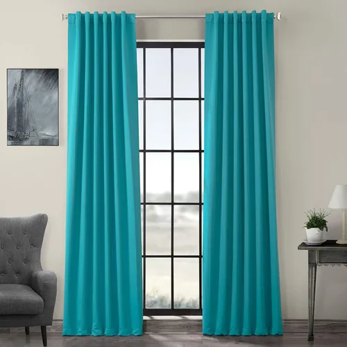 Vista 33 de HPD Half Price Drapes BOCH-171113-84, cortinas sólidas para oscurecer habitación (1 panel), 50 x 84 pulgadas, color beige alabastro