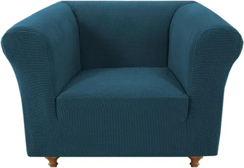Vista 18 de Funda elástica Chesterfield para sofá, funda de tela jacquard para sofá biplaza de 2 cojines, protector de muebles antideslizante resistente a