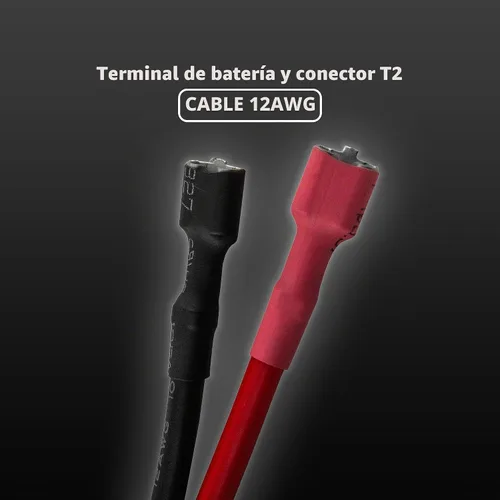 Vista 3 de SafeAMP - Arnés de cables de 12 V, rojo de 2 pines, solo arnés, sin batería