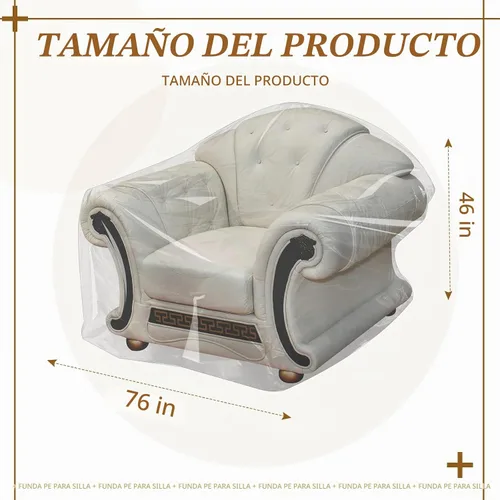 Vista 2 de Remagr 6 fundas de plástico para sillas, fundas de plástico para muebles para interiores y exteriores, impermeables, transparentes, a prueba