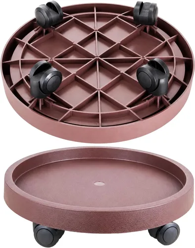 Vista 9 de Doseno Organizador para plantas con ruedas, paquete de 2 soportes para Gris