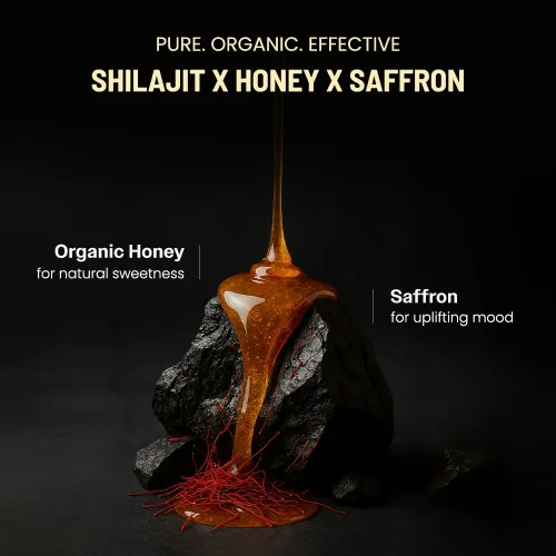 Vista 5 de ANECDOTE Palillos de Miel de Shilajit del Himalaya con Miel Orgánica y Azafrán Aumenta la Estamina Apoya la Inmunidad 75% Ácido Fúlvico, 85+